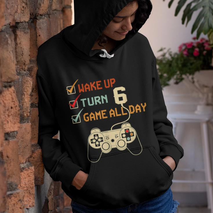 6 Year Old Gifts Level 6 Unlocked 6Th Birthday Boy Gaming V2 Youth Hoodie