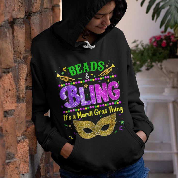 Beads And Bling Its A Mardi Gras Thing Carnival Boys Girls Youth Hoodie