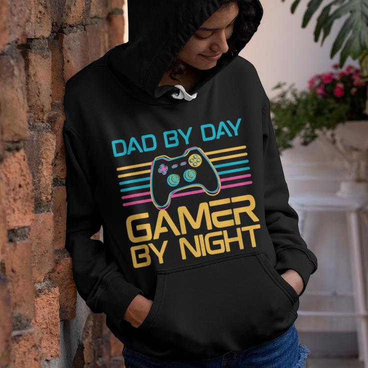 Dad By Day Gamer By Night Video Games Lover Gamer Dad Youth Hoodie