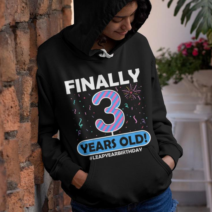 Finally 3 Years Old Leap Year 12Th 12 Year Old Kids Birthday Youth Hoodie