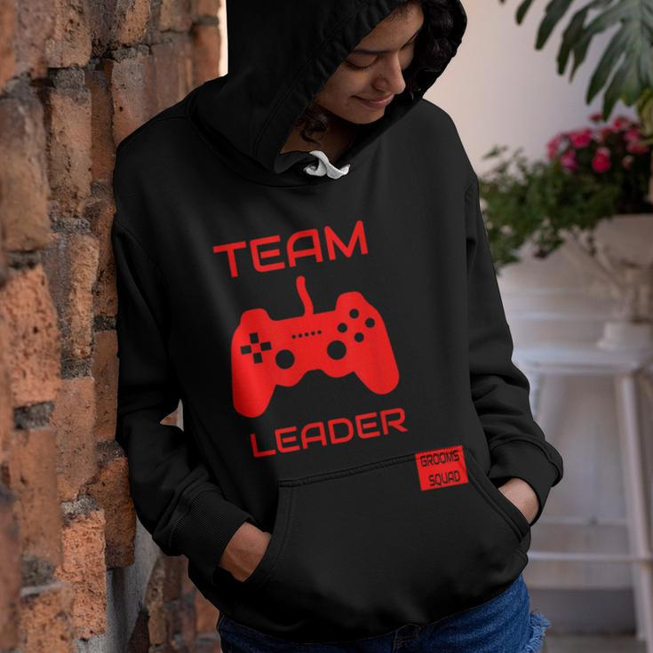 Funny Team Leader Grooms Squad Bachelor | Retro Gamer | Youth Hoodie