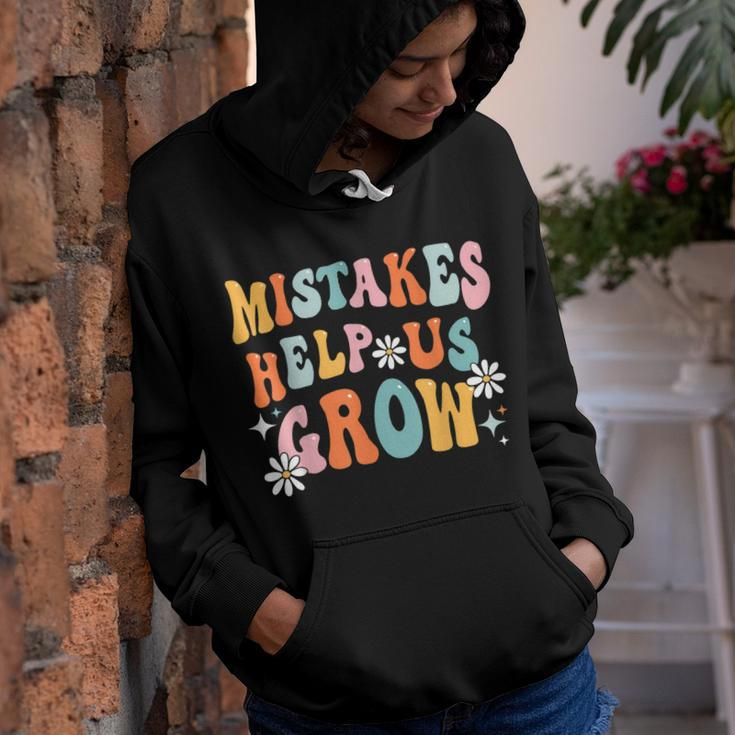 Groovy Growth Mindset Positive Retro Teacher Back To School Youth Hoodie