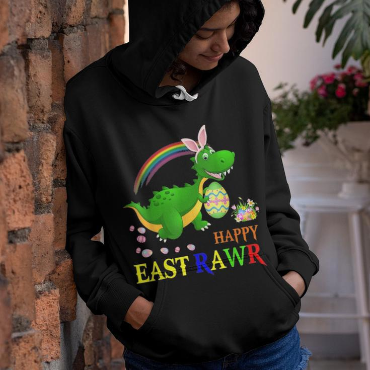Happy EastrawrRex Dinosaur Easter Bunny Egg Kids Boys Youth Hoodie