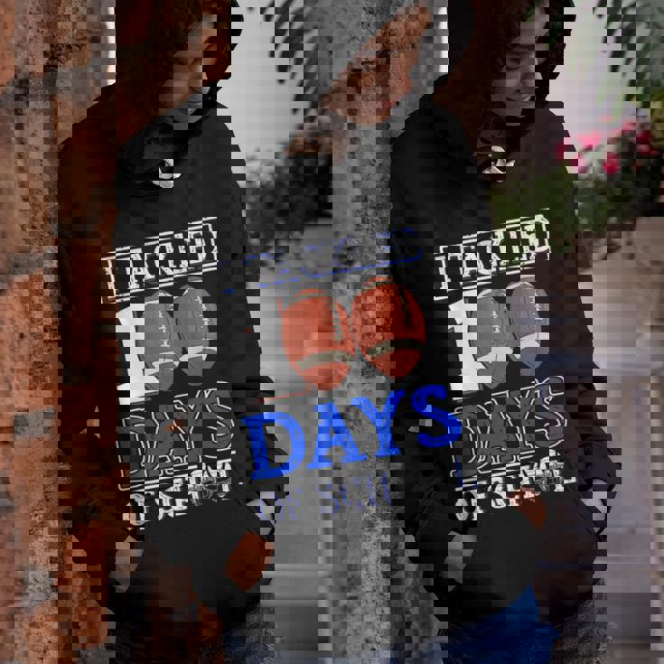 I Tackled 100 Day Of School Football Boy 100Th Day School V4 Youth Hoodie