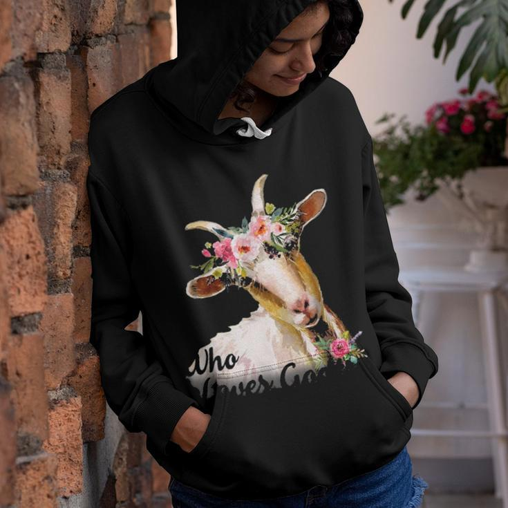 Im Just A Girl Who Loves Goats Goat Lover Youth Hoodie