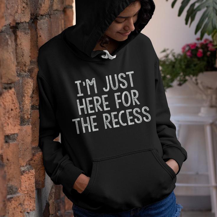 Just Here For The Recess Funny Back To School Youth Hoodie