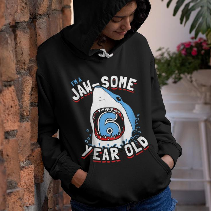 Kids 6Th Birthday Boys Shark | Jaw-Some 6 Year Old Youth Hoodie
