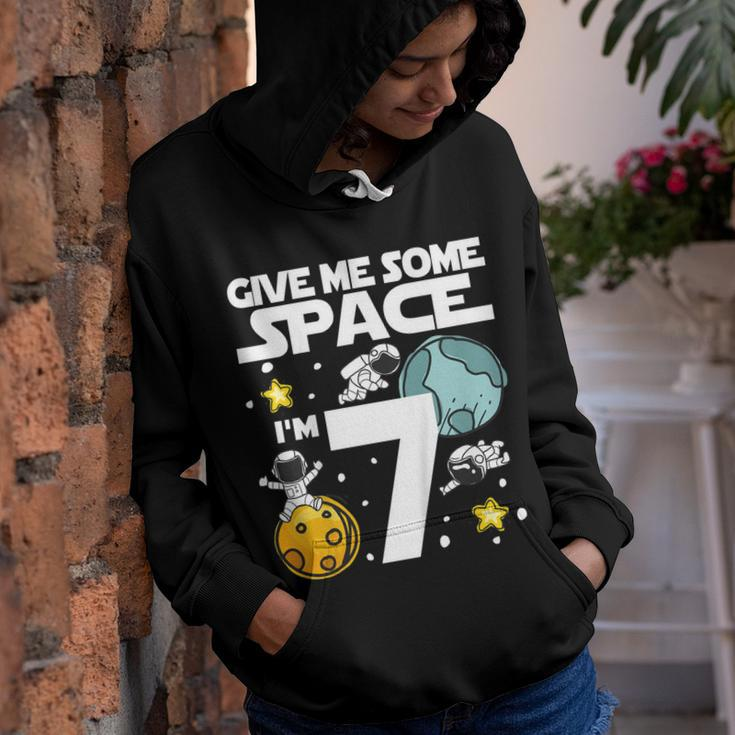 Kids 7 Year Old Outer Space BirthdayShirt Astronaut 7Th Gift Youth Hoodie