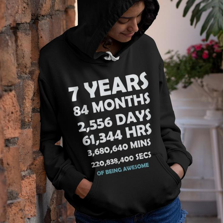 Kids 7Th Birthday 7 Years Old 84 Months Being Awesome Gift Shirt Youth Hoodie