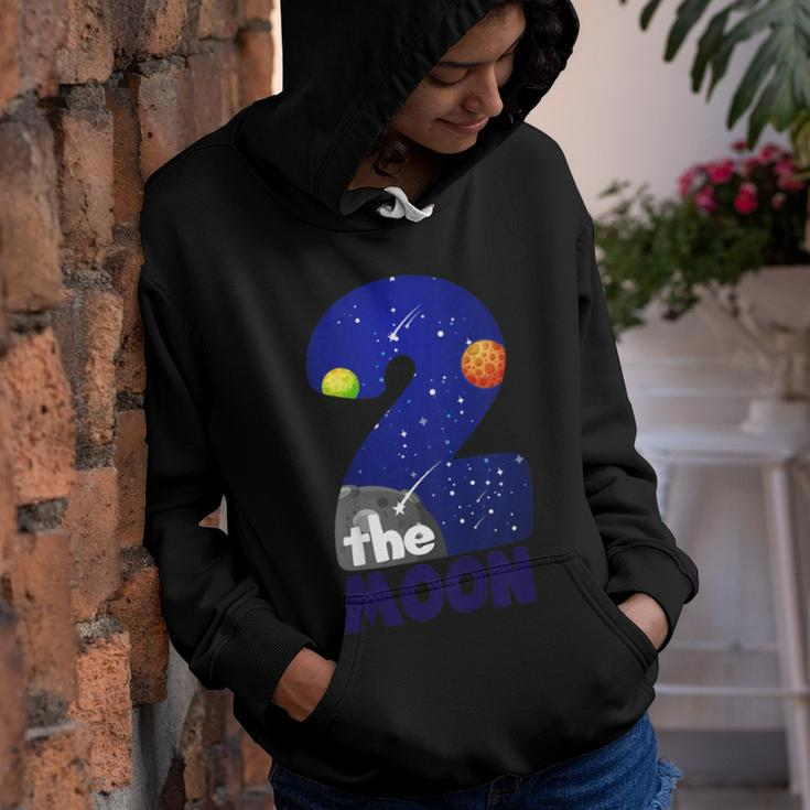 Kids Two The Moon Shirt Toddler 2Nd Birthday Gift For 2 Year Old Youth Hoodie