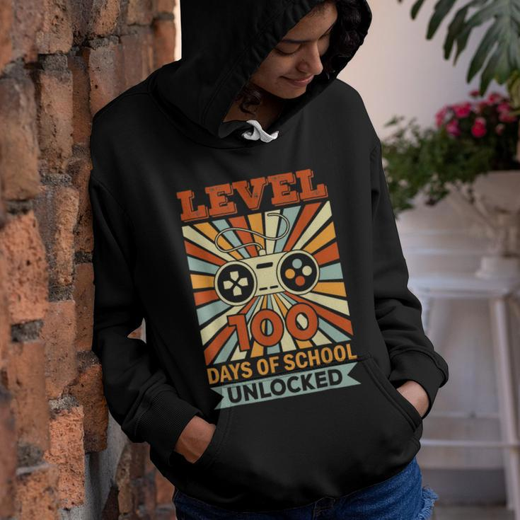 Level 100 Days Vintage 100Th Day Teacher 100 Days Of School Youth Hoodie