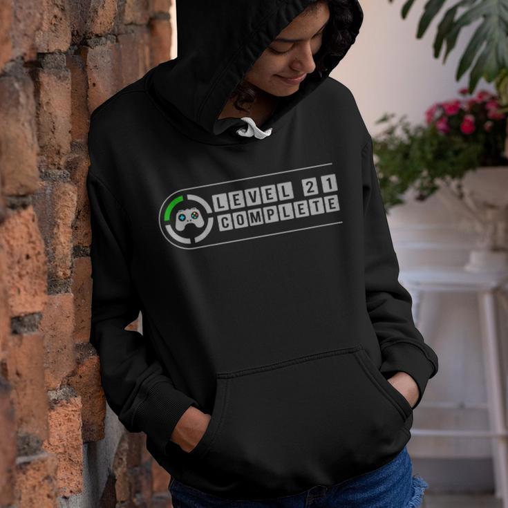 Level 21 Complete Video Gamer 21Th Birthday Kids Youth Hoodie