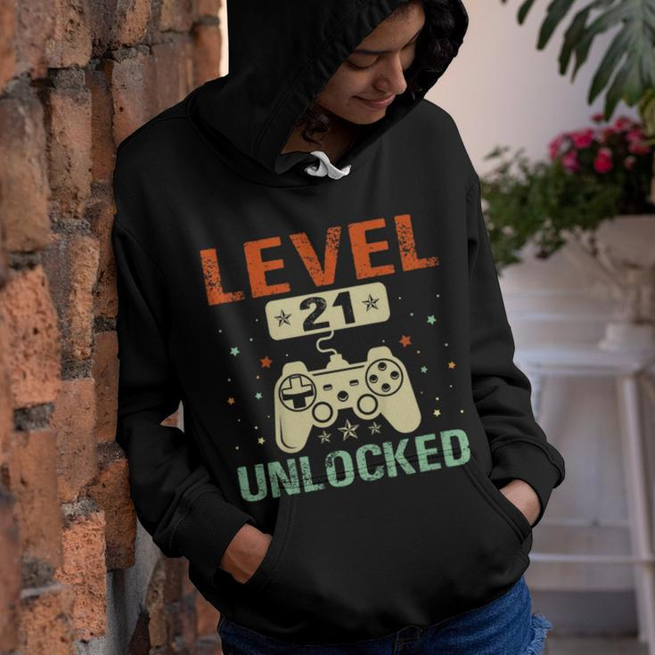 Level 21 Unlocked Shirt Funny Video Gamer 21St Birthday Gift Youth Hoodie