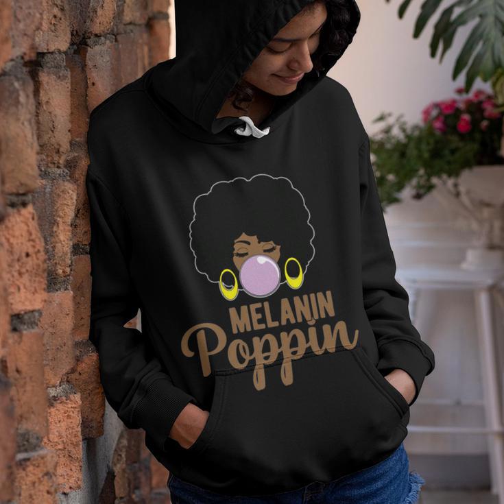 Melanin Poppin Black History Month For Women Girls Youth Hoodie Thegiftio UK