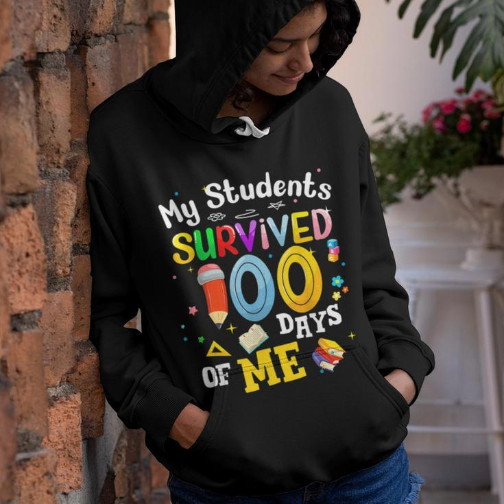 My Students Survived 100 Days Of Me 100 Days School Teachers V2 Youth Hoodie