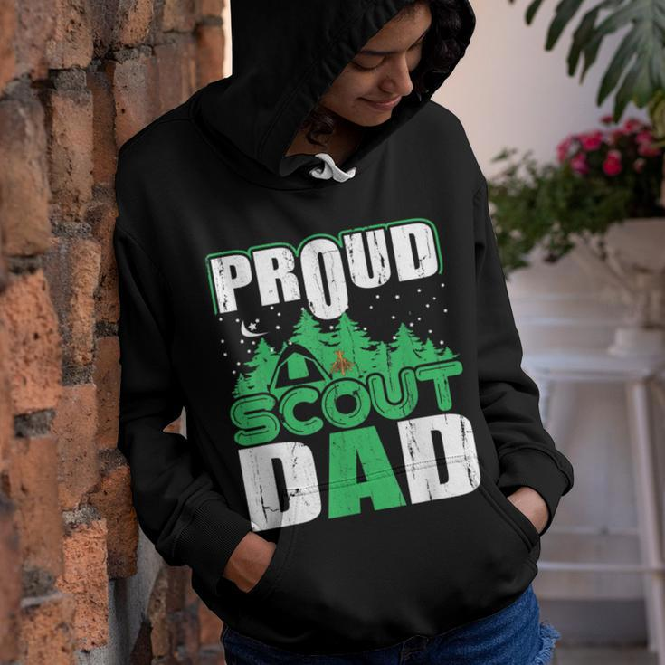 Proud Scout Dad Cub Camping Boy Hiking Scouting Den Leader Youth Hoodie