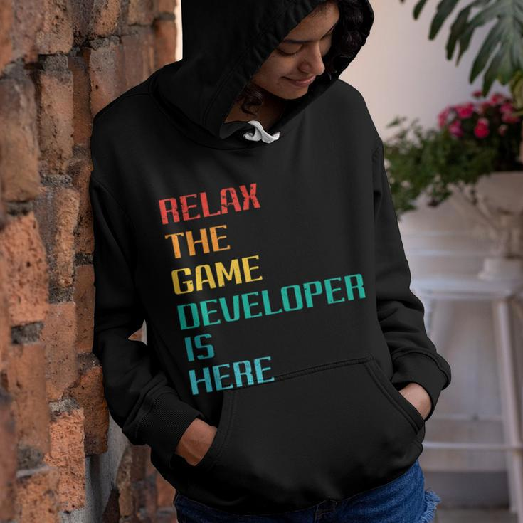 Relax The Game Developer Is Here Professional Game Dev Youth Hoodie
