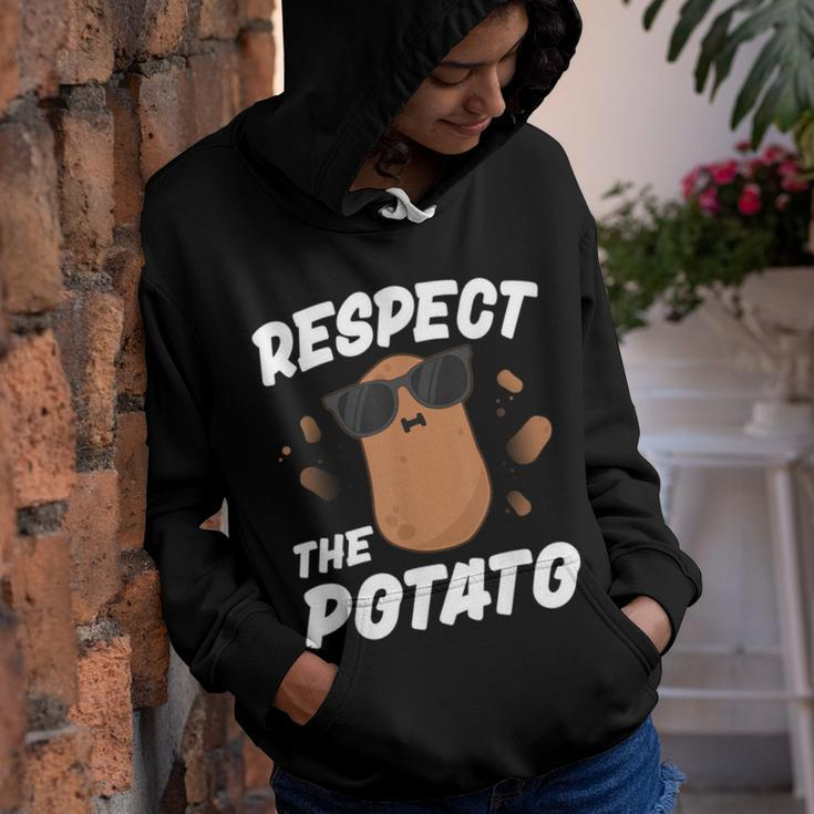 Respect The Potato For Kids Boys Men Funny Vegetable Youth Hoodie