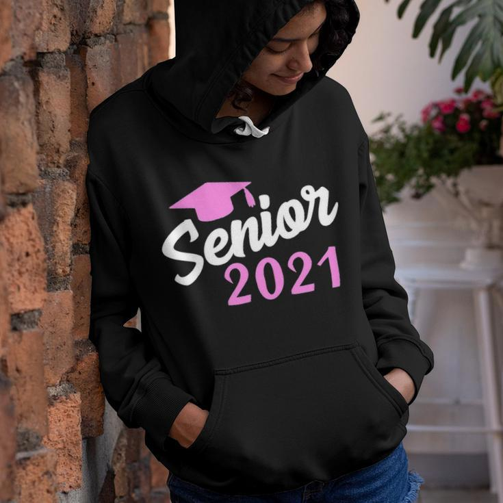 Senior 2021 Graduation Hat Funny Class Of 21 Girl Grad Gift Youth Hoodie