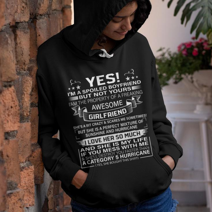 Yes Im A Spoiled Boyfriend But Not Yours Awesome Girlfriend Youth Hoodie