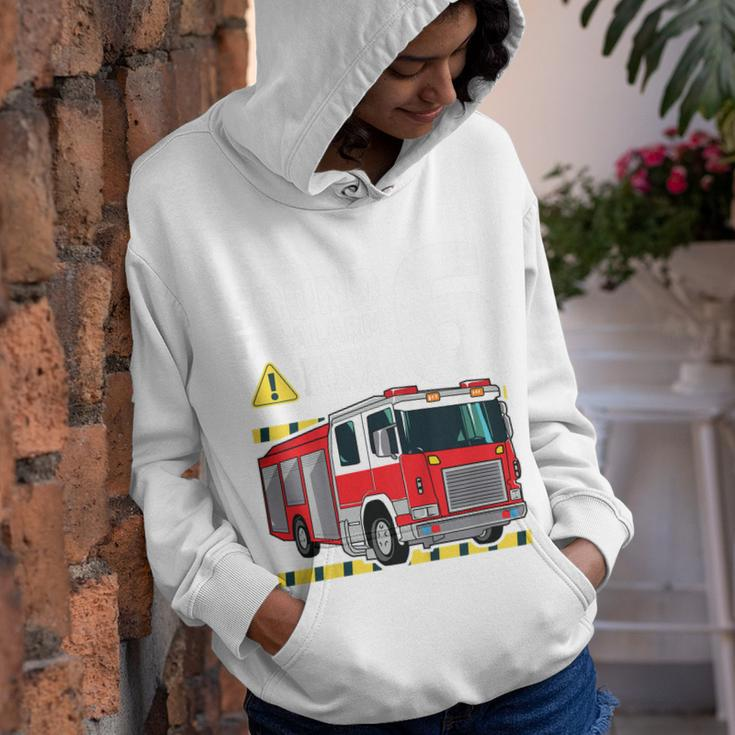 Kids 6Th Birthday Boy Fire Truck 6 Six Year Old Firefighter Youth Hoodie