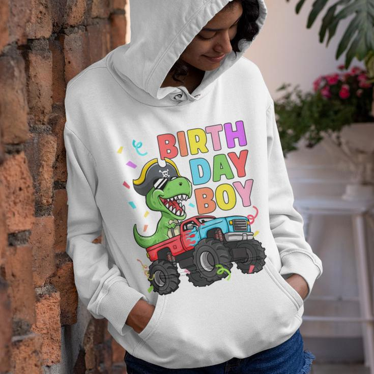 Kids Birthday Boy Monster Truck Dinosaur T-Rex Pirate Toddler Youth Hoodie