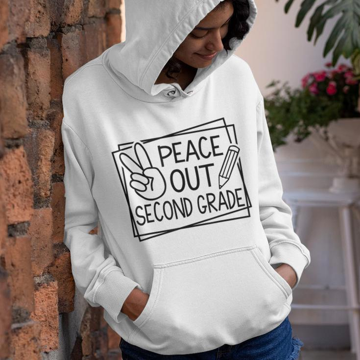 Peace Out Second Grade Last Day Of School Summer Break Youth Hoodie