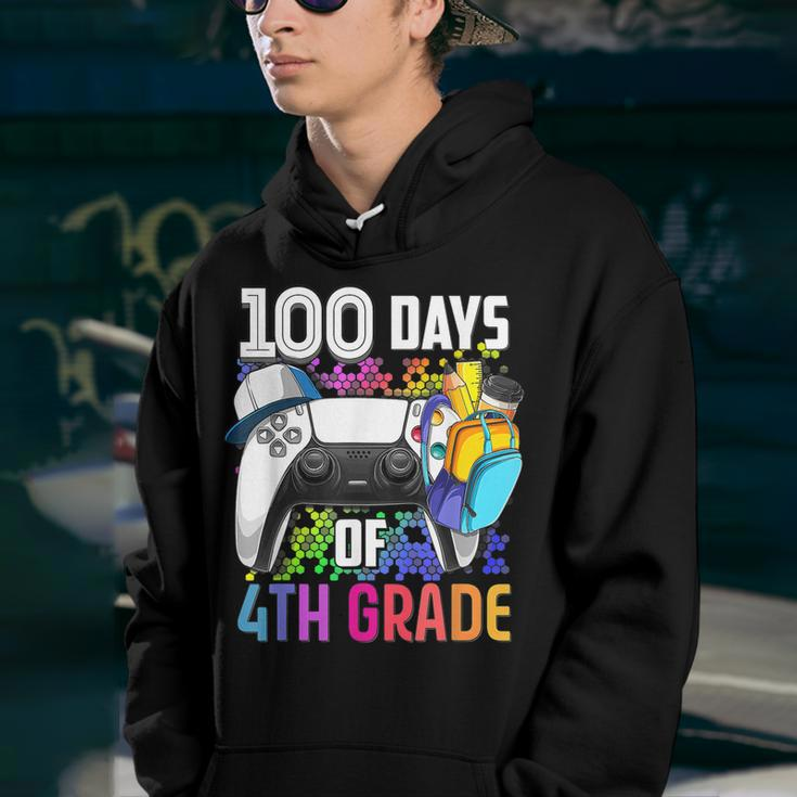 100 Days Of 4Th Grade Level Unlocked 100 Days Of School Kids Youth Hoodie