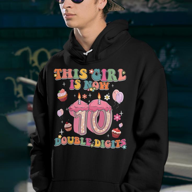 Its My 10Th Birthday This Girl Is Now 10 Years Old Groovy  Youth Hoodie