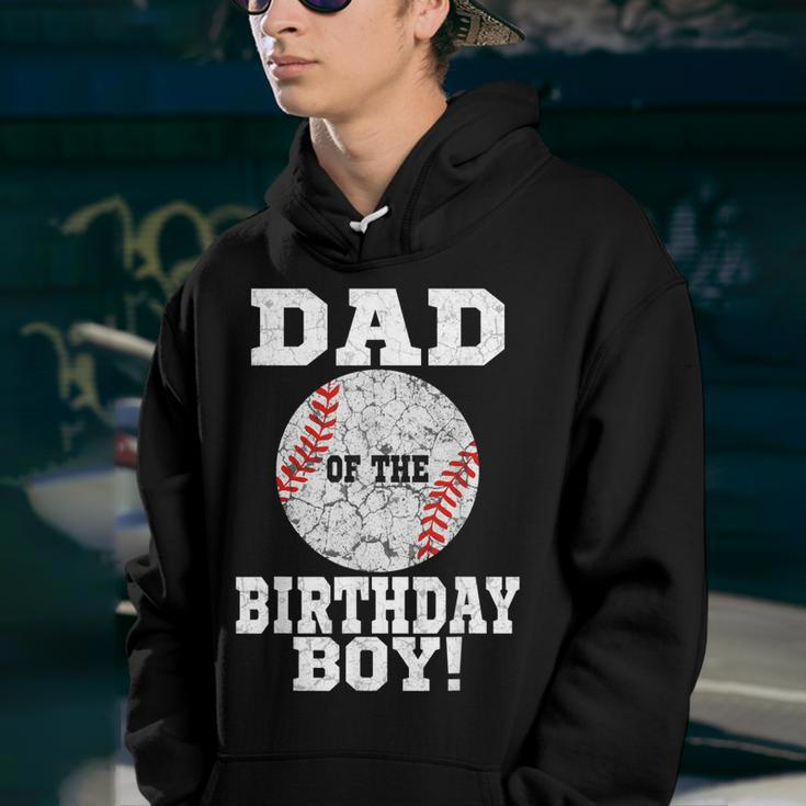 Dad Of The Birthday Boy Baseball Lover Vintage Retro Youth Hoodie