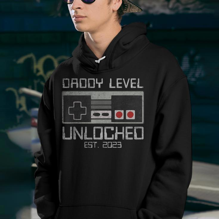 Daddy Level Unlocked 2023 Leveled Up To Dad Future Gamer Dad Youth Hoodie