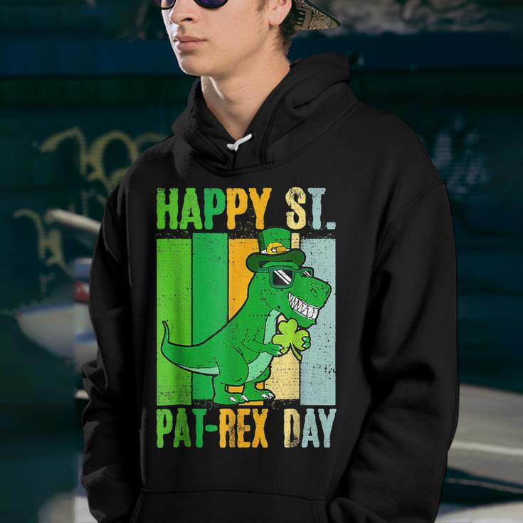 Dinosaur St Patricks Day St Pat Trex Day Lucky Saurus Boys Youth Hoodie