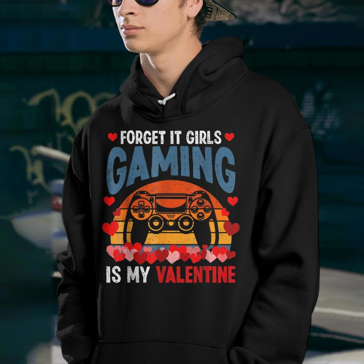 Gamer Valentines Day Forget It Gaming Is My Valentine Youth Hoodie