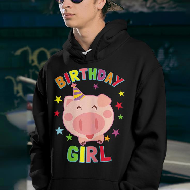 Girl Birthday Pig B-Day Party Kids Gift For Girls Youth Hoodie