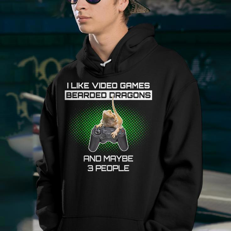 I Like Video Games Bearded Dragons And Maybe 3 People Funny Youth Hoodie