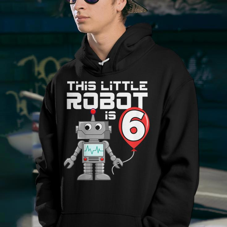 Kids 6 Year Old Robot Birthday Shirt Science Robotics 6Th Gift Youth Hoodie