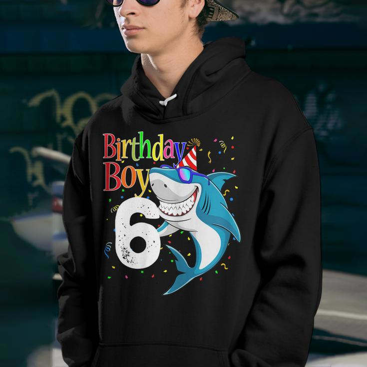 Kids 6Th Birthday Boy Shark Shirts Jaw-Some Six Shirt Boys Youth Hoodie