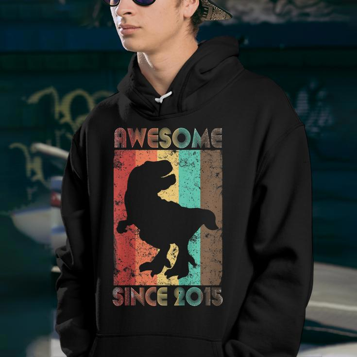 Kids Vintage Dinosaurs Awesome 2015 4Th Birthday Boy Gift Shirts Youth Hoodie