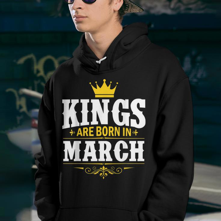 Kings Are Born In March Happy Birthday For Men Boys Youth Hoodie