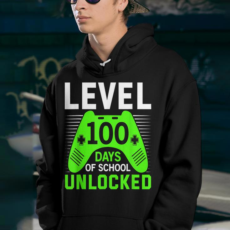 Level 100 Days Of School Unlocked Awesome Students Teachers Youth Hoodie