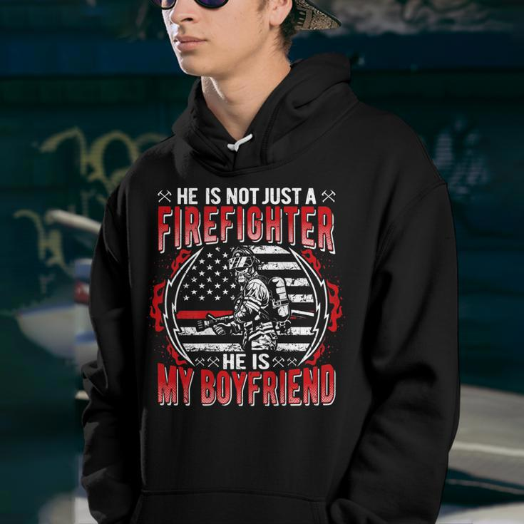 My Boyfriend Is A Firefighter Thin Red Line Fire Girlfriend Youth Hoodie