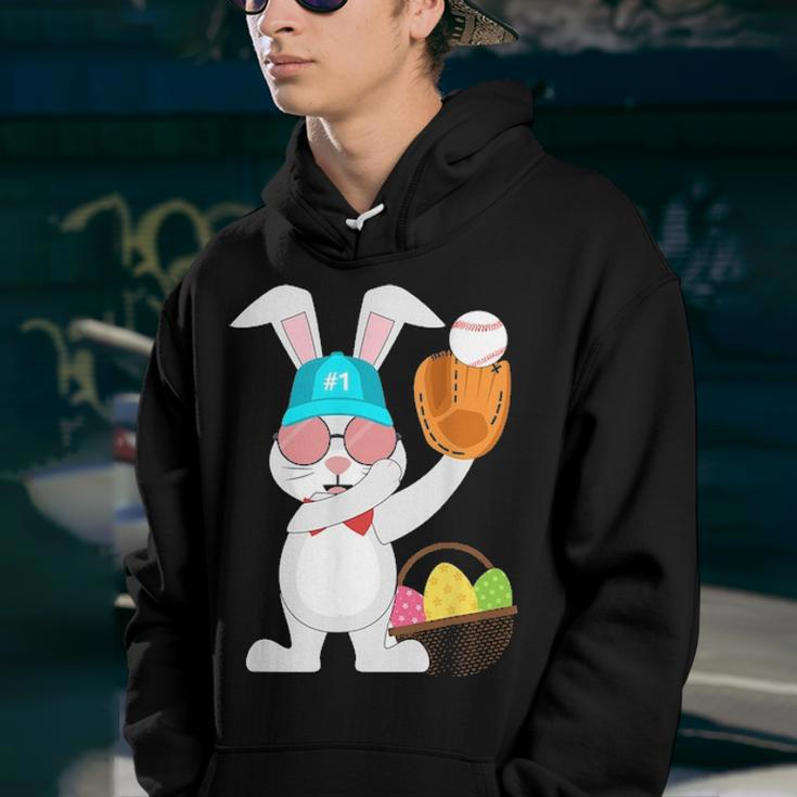 Rabbit Baseball Easter Bunny 2021 For Kids Youth Boys Girls Youth Hoodie