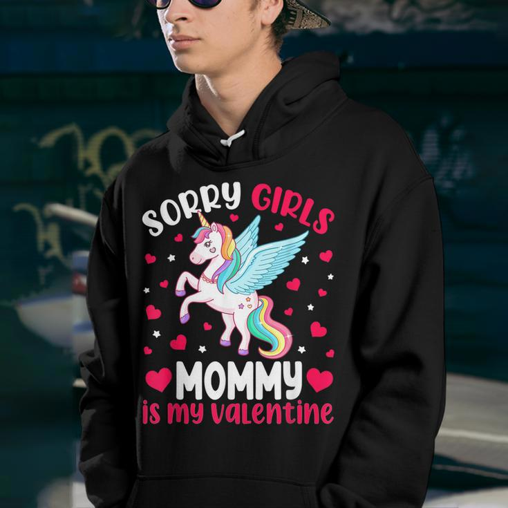 Sorry Girls Mommy Is My Valentine Unicorn Boy Valentines Day Youth Hoodie