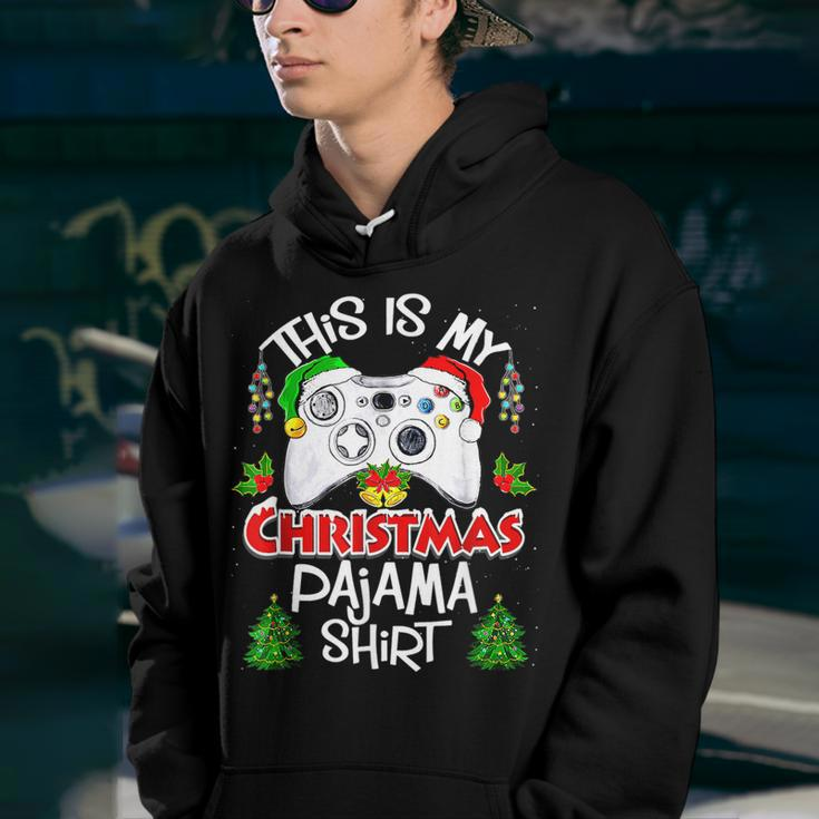 This Is My Christmas Pajama Santa Hat Gamer Video Game Games Youth Hoodie