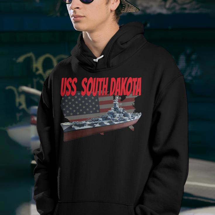 Uss South Dakota Bb-57 Ww2 War Veteran Battleship Dad Boy Youth Hoodie