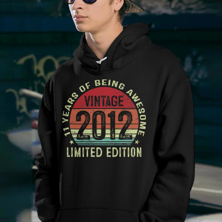 Vintage 2012 Made In 2012 11 Years Old 11Th Birthday Boy Youth Hoodie