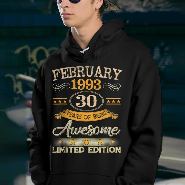 Vintage February 1993 30 Years Old Boy 30Th Birthday Youth Hoodie