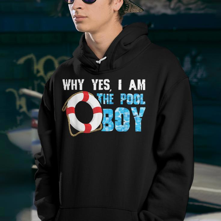 Why Yes I Am The Pool Boy Funny Swimmer Swimming Swim Gift Youth Hoodie