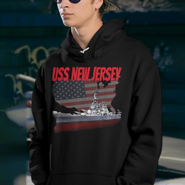 Ww2 Battleship Uss New Jersey World War 2 Ship Model Boys Youth Hoodie