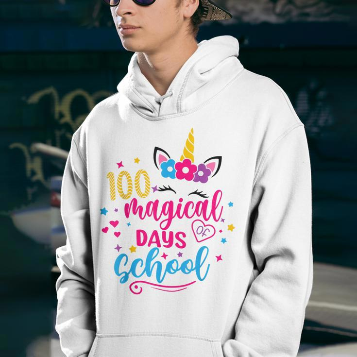 100 Magical Days 100Th Day Of School Girl Unicorn Costume Youth Hoodie